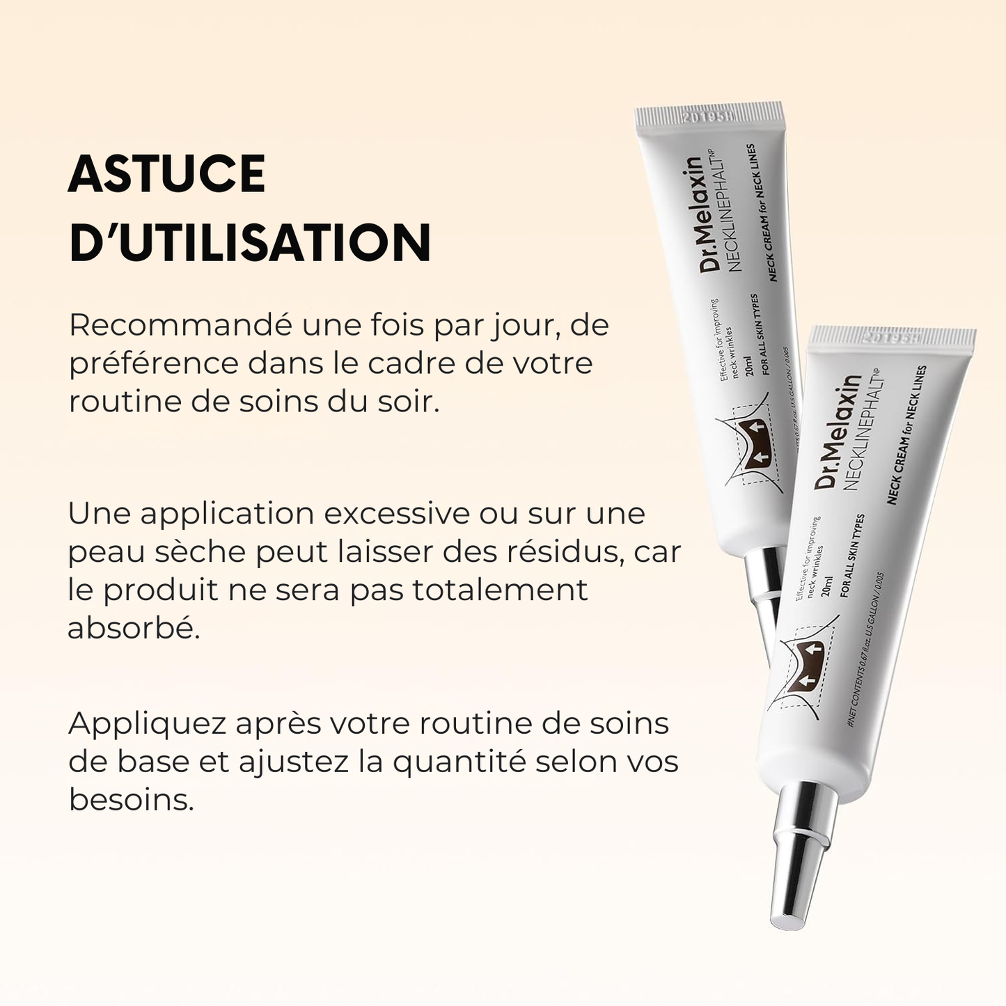 Dr. Melaxin – Crème Raffermissante Cou & Décolleté, Lifting & Soin Anti-Âge