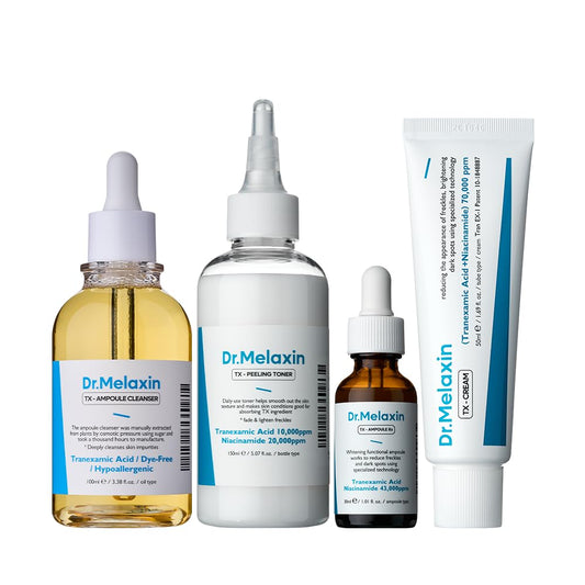 TX Tranexamic Acid Care Line TX cream+Toner+Ampoule+Cleanser Powerful Dark Spot Care | Visible Improvement in 4-8 Weeks
