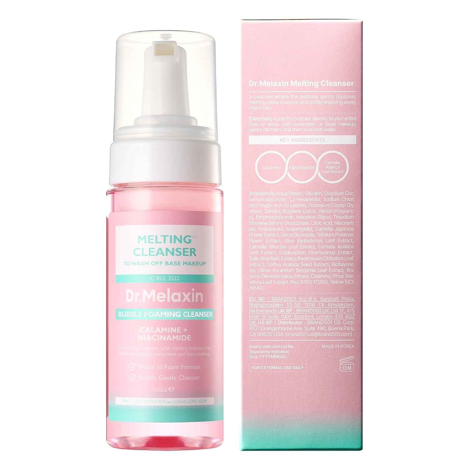 Melting Cleanser - Hypoallergenic Makeup remover with Quick Bubble, Deep Pore Cleansing for all skin type, 150ml